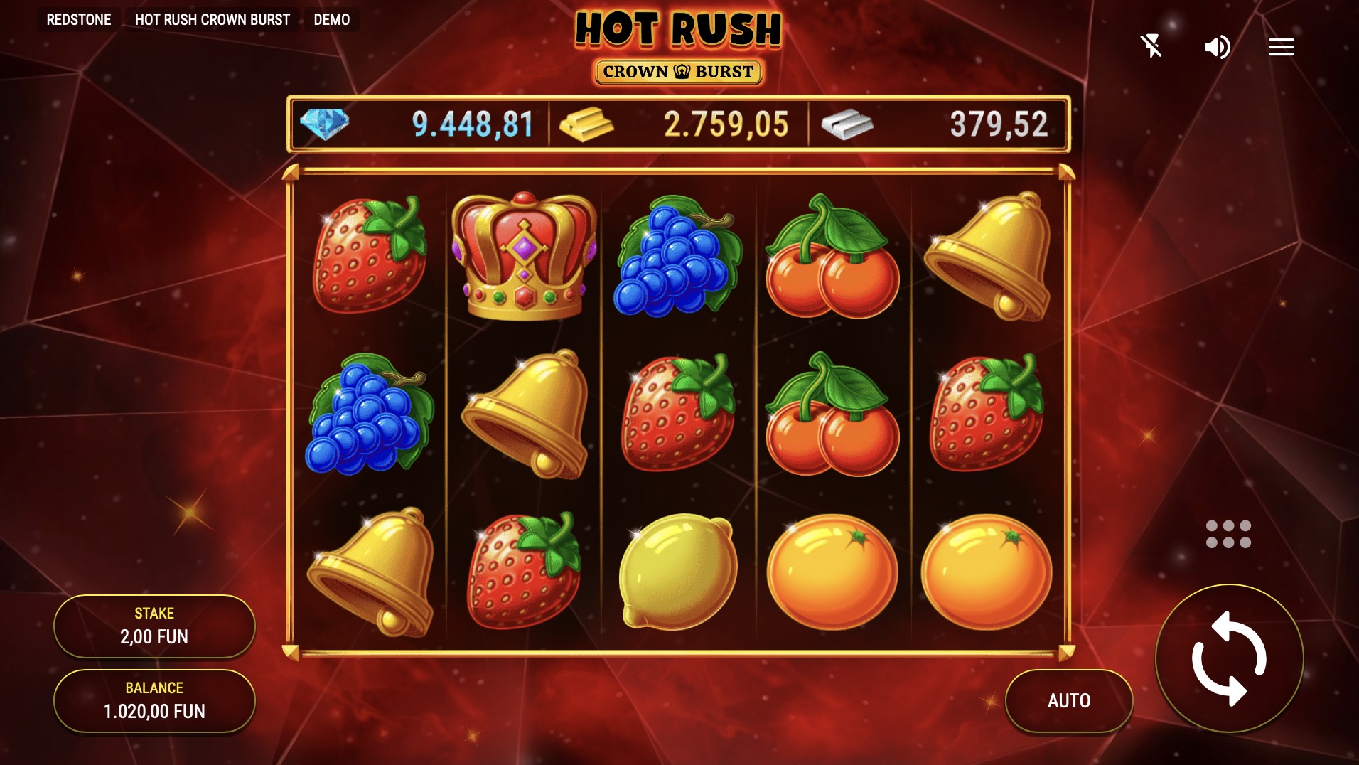 Hot Rush: Crown Burst       Redstone    